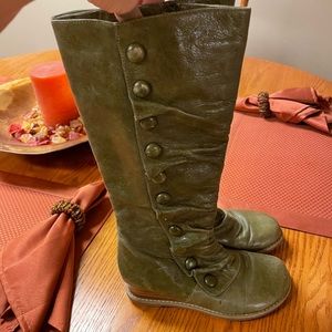 Miz Mooz Bloom Green Knee High Boots size 6